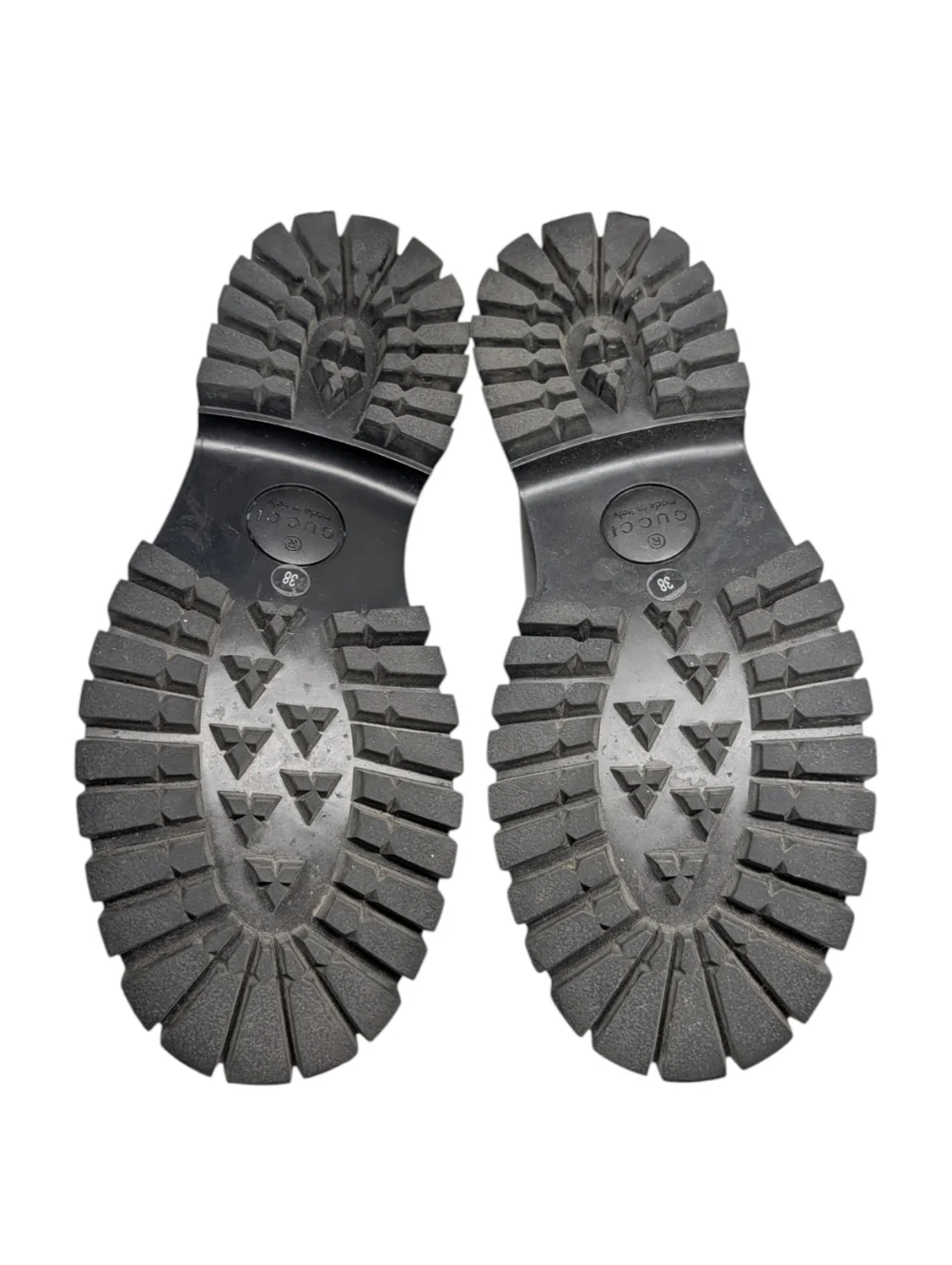 Gucci Horsebit Guccissima Monogram Chunky Lug Sole Loafer Black Leather 38 | 7.5 - Picture 8 of 9